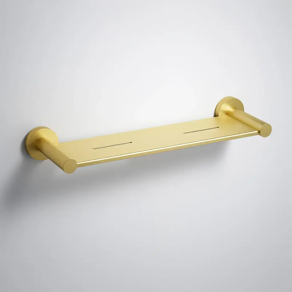 Otus Slimline Metal Shelf Brushed Gold