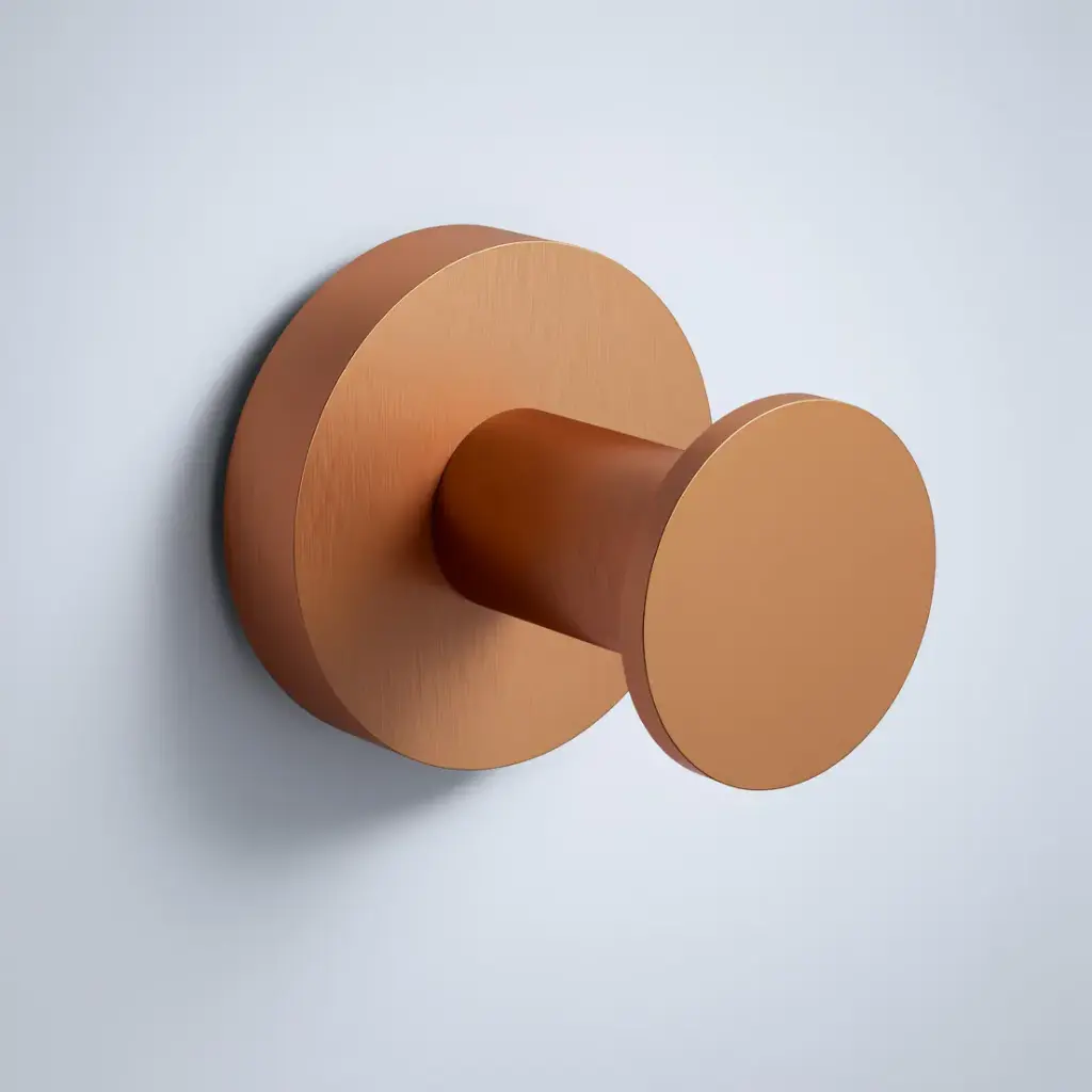 Otus Slimline Robe Hook Brushed Copper