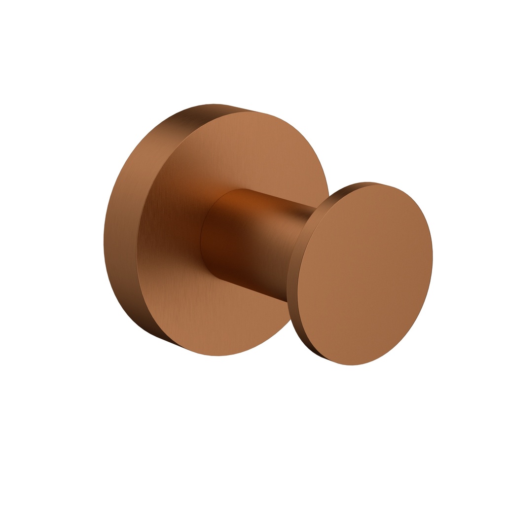 Otus Slimline Robe Hook Brushed Copper
