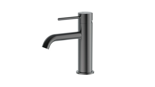 Otus Slimline SS Basin Mixer Curved Spout in Gun Metal