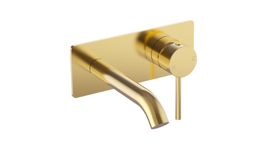 Otus Slimline SS Wall Basin Mixer Trim Kits in Brushed Gold