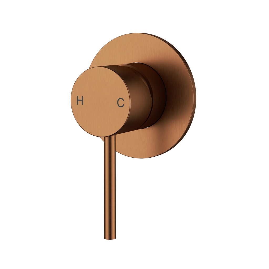 [44927] Otus Slimline SS Wall Mixer Trim Kits Brushed Copper