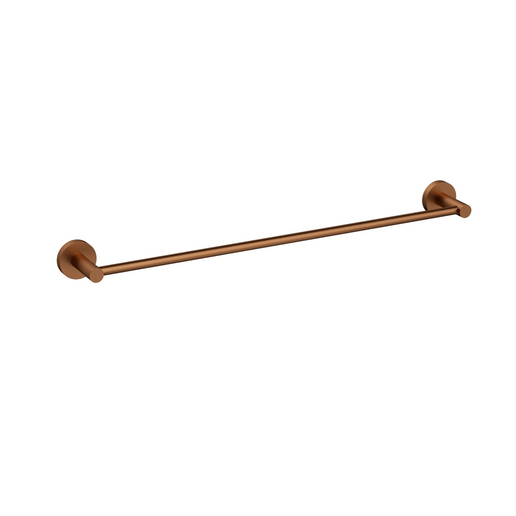 [44763] Otus Slimline Single Towel Rail 600mm Brushed Copper