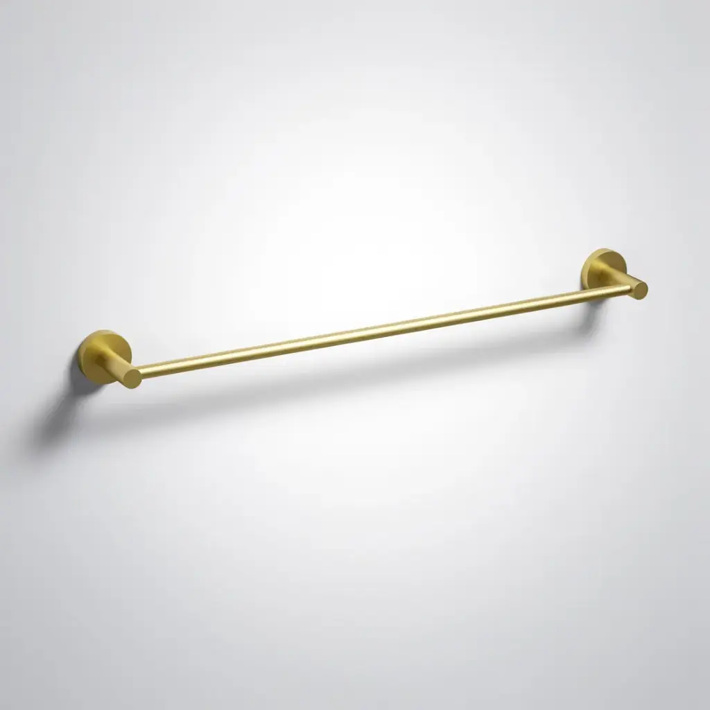 Otus Slimline Single Towel Rail 600mm Brushed Gold