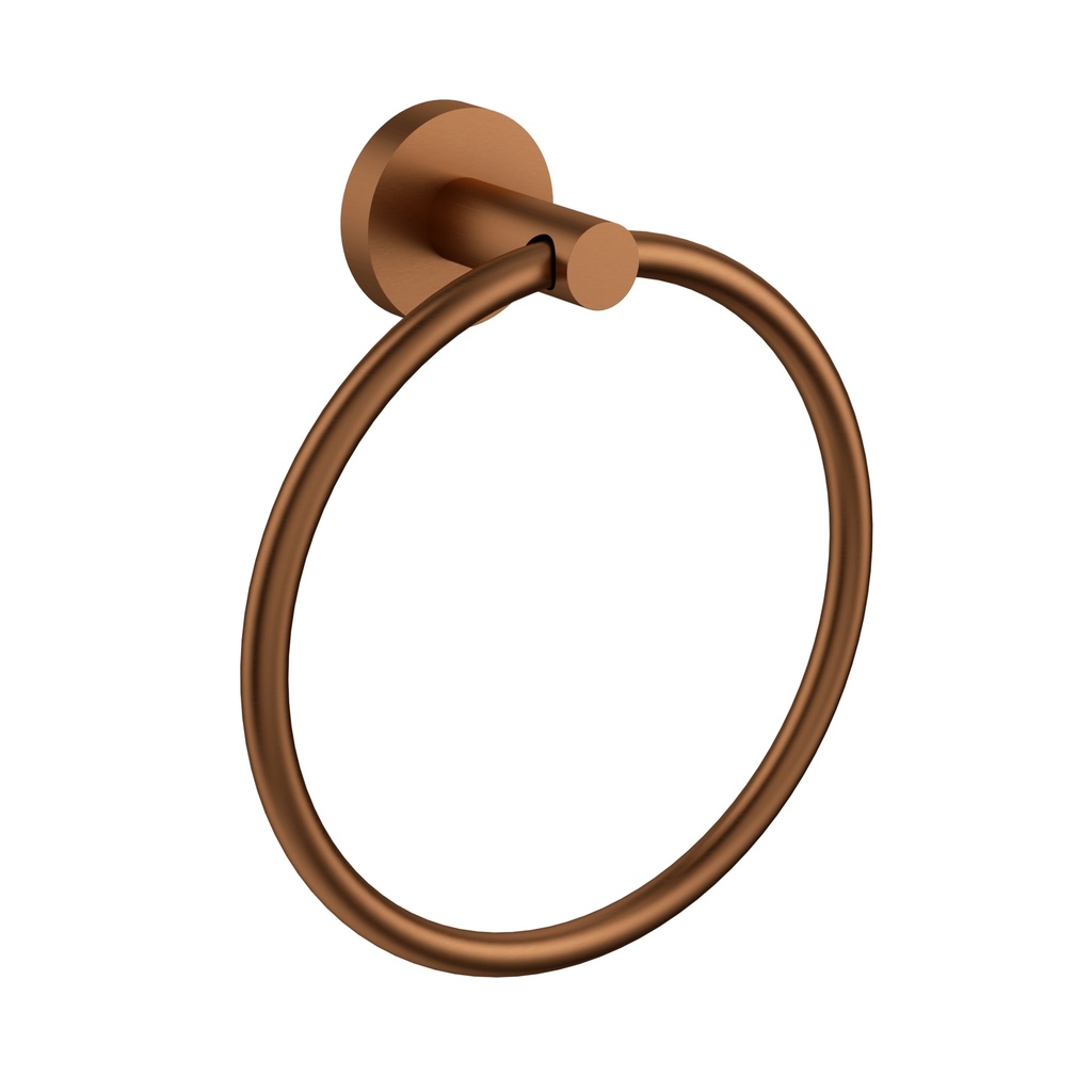 [44765] Otus Slimline Towel Ring Brushed Copper