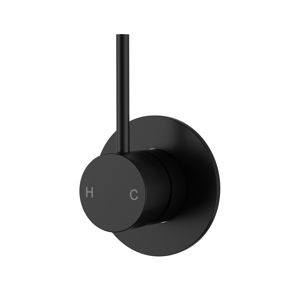 Otus Slimline Wall Basin Mixer Trim Kit Lever Up Matt Black