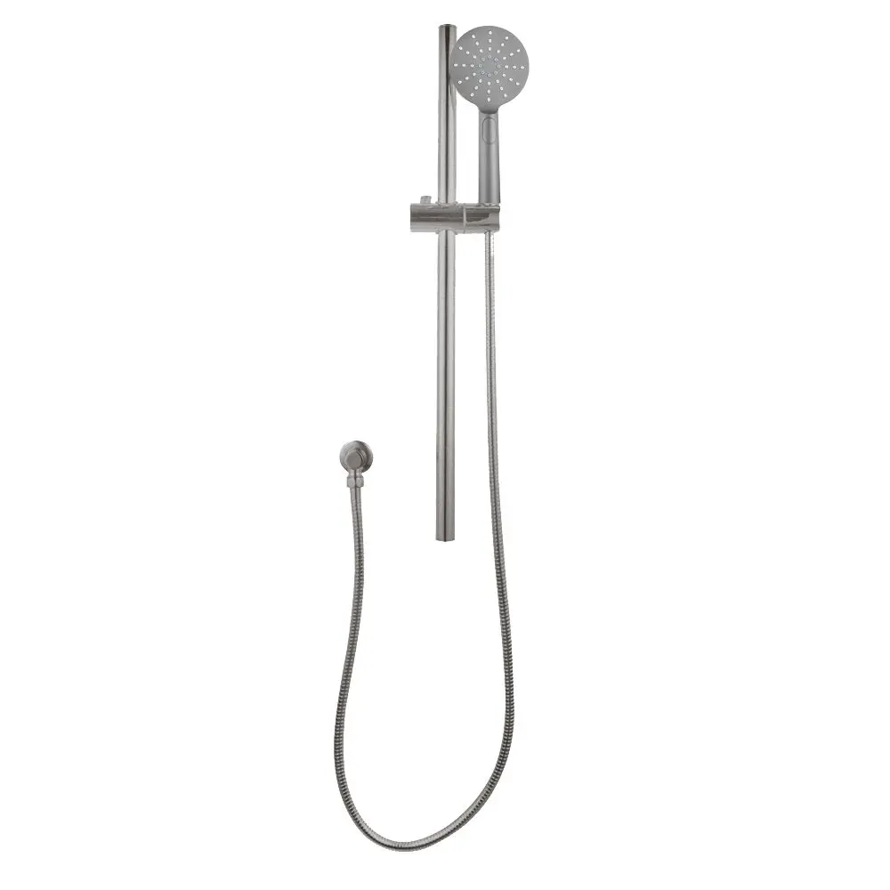 Pentro Brushed Nickel  Round Handheld Shower Rail Set