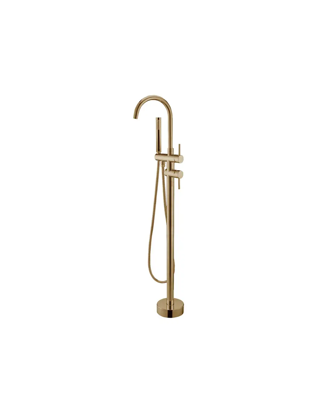 Pentro Brushed Yellow Gold Free Standing Spout & Shower