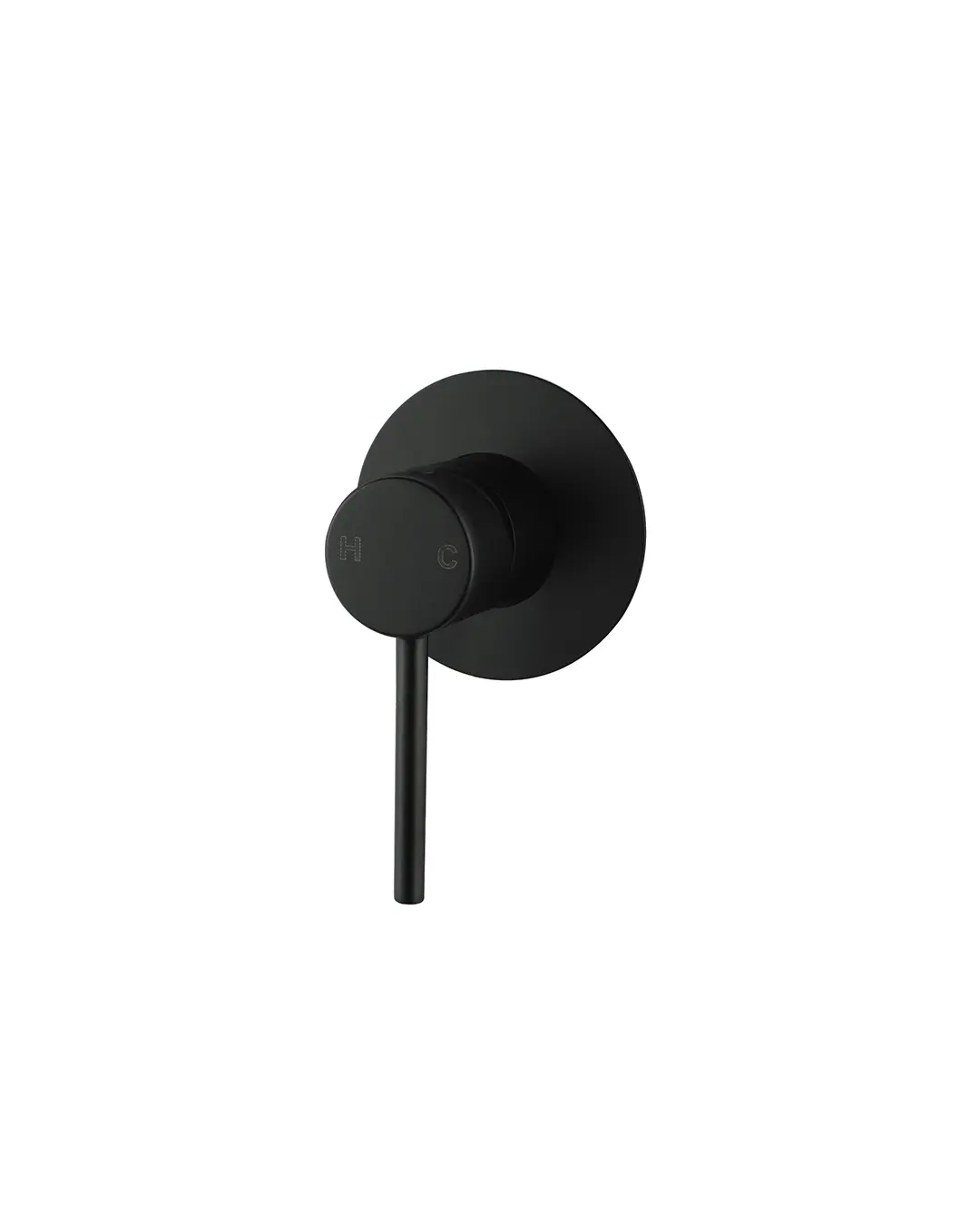 Pentro Matte Black Round Shower Mixer Tap with 65mm Cover plate