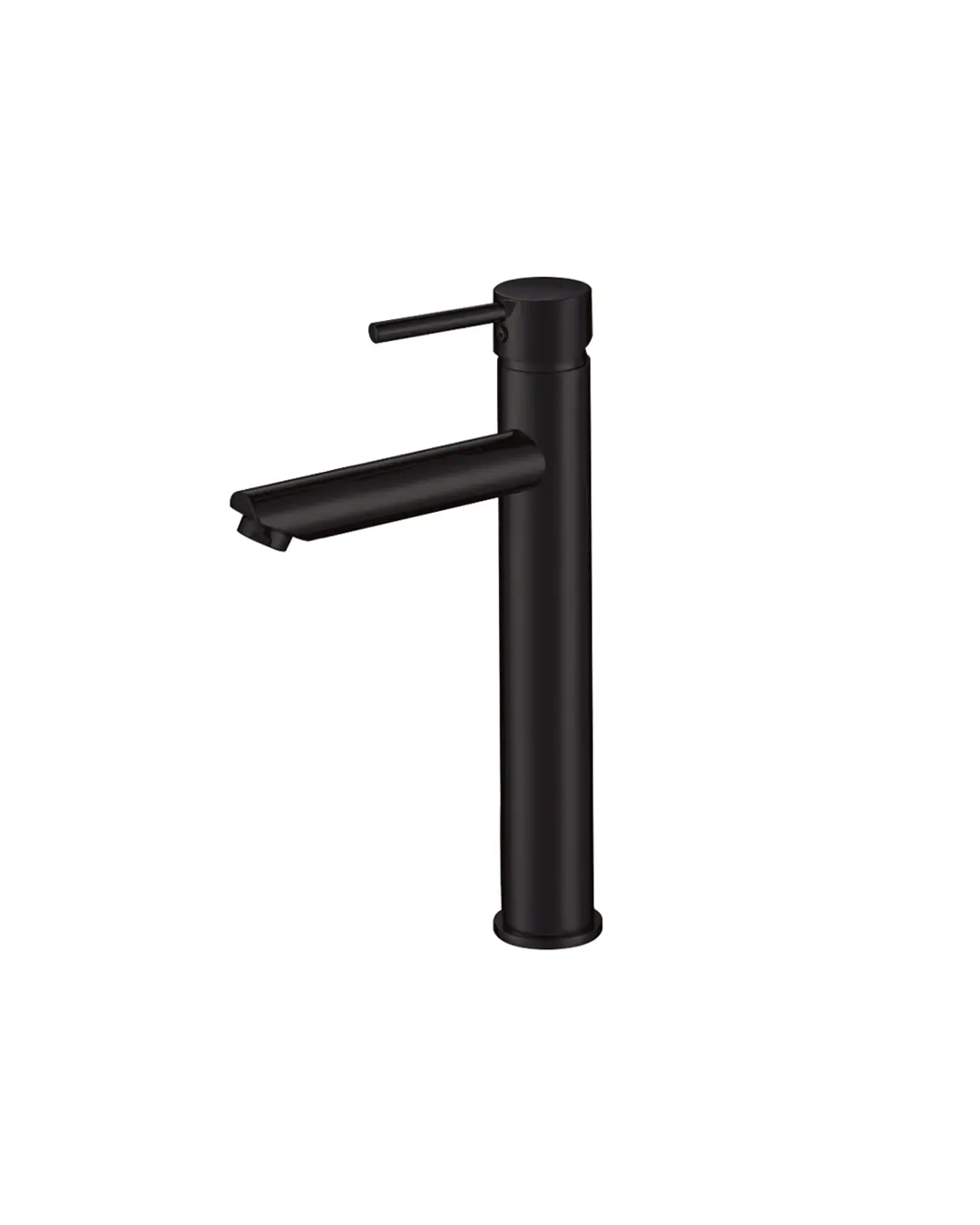 [40748] Pentro Matte Black Round Tall Basin Mixer