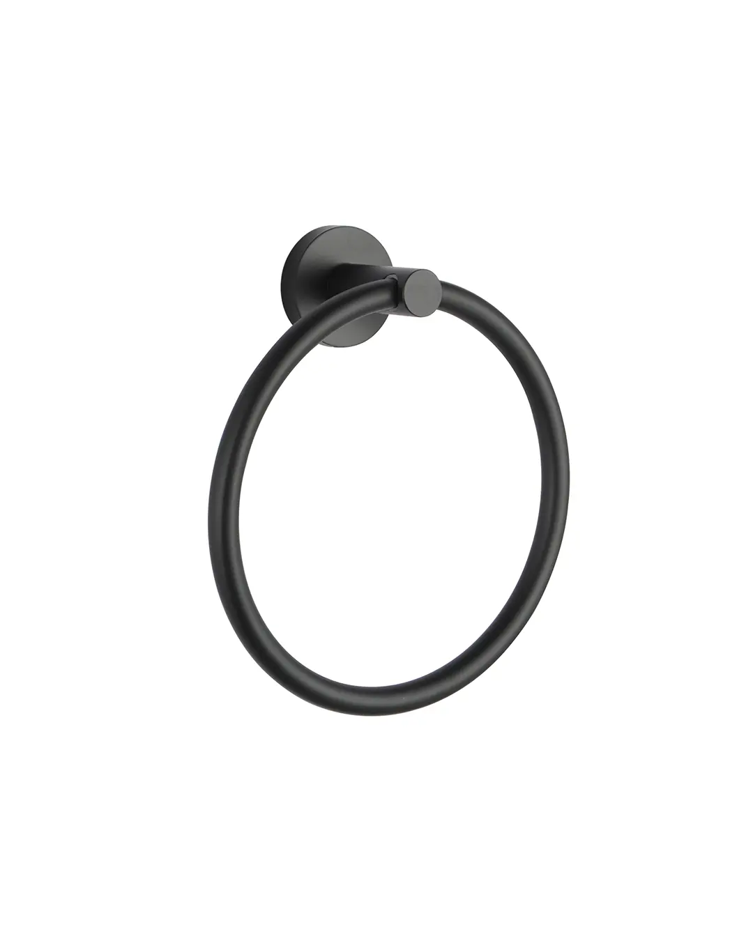 Pentro Matte Black Round Wall Mounted Round Hand Towel Ring