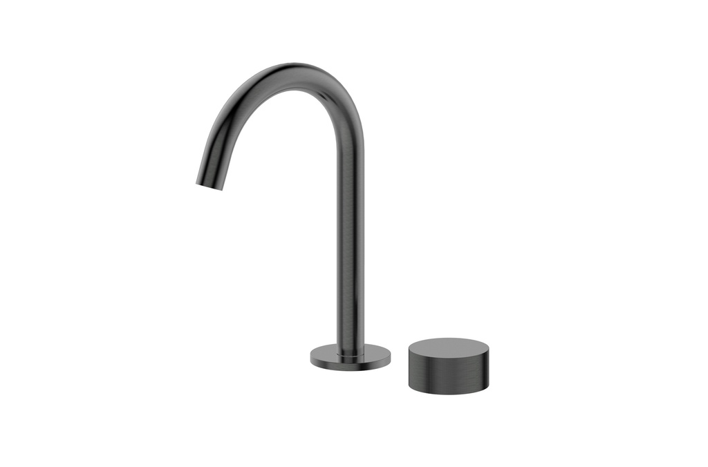 Qi Rund Progressive Rund Basin Set Burshed Gun Metal