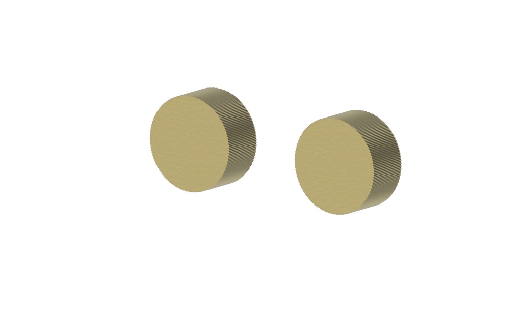Qi Rund Wall Top Assembly Ceramic Quarter Turn Disc Spindles Brushed Gold