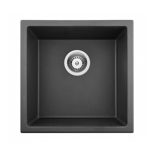 Quartz Undermount Kitchen Sink Size: 381*457*220mm Single Bowl Matte Black