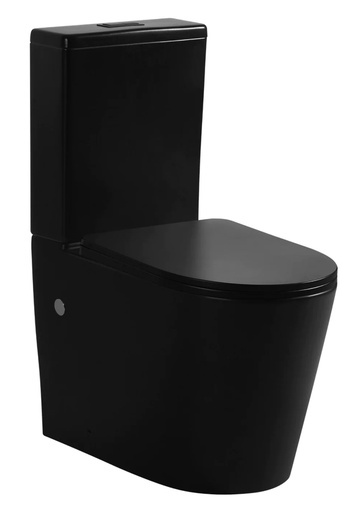 Rimless Toilet Suite Back/Left and Right Bottom Inlet Cistern Rimless Flush Pan Easy Height 4.5/3 Liters Dual Flush Size: 655*380*870mm Trap-100: 100-165mm (Supplied)