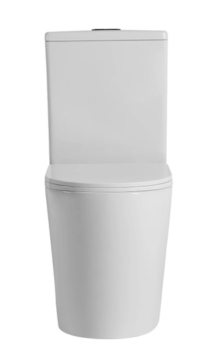 Rimless Toilet Suite Back/Left and Right Bottom Inlet Cistern Rimless Flush Pan Easy Height 4.5/3 Liters Dual Flush Size: 655*380*870mm Trap-100: 100-165mm (Supplied)