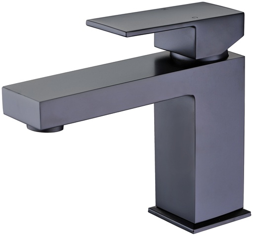 [44121] Rosa Rectangle Handle Basin Mixer Matt Black Lead Free