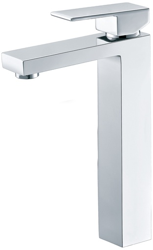 [44122] Rosa Rectangle Handle High Rise Basin Mixer Chrome Lead Free