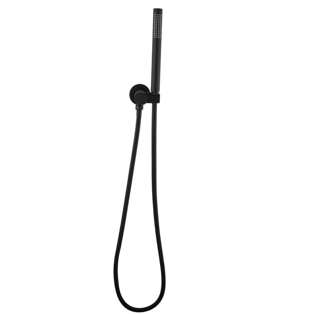 Round Black Shower Rail without Handheld Shower