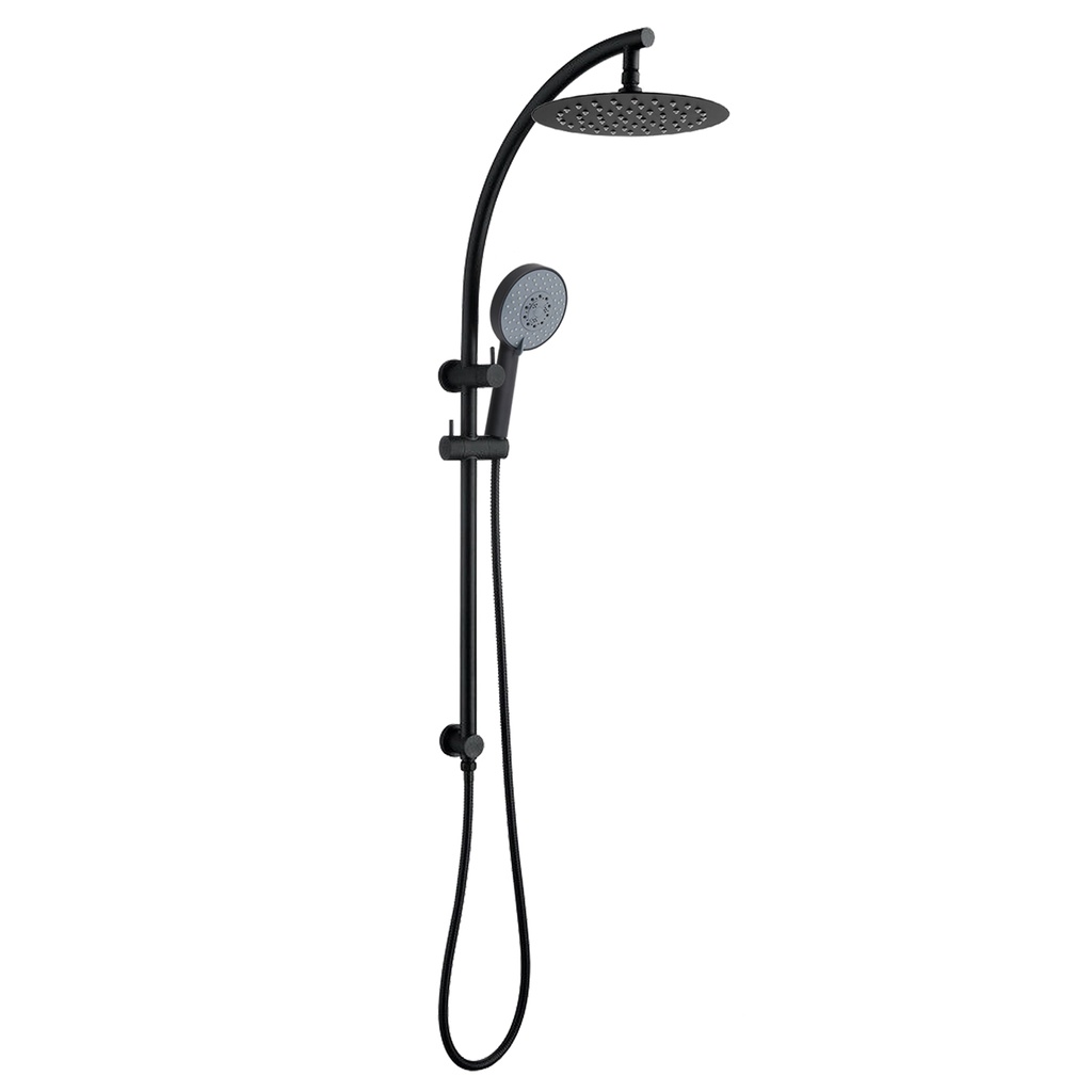 [40339] Round Black Shower Station without Shower Head and Handheld Shower