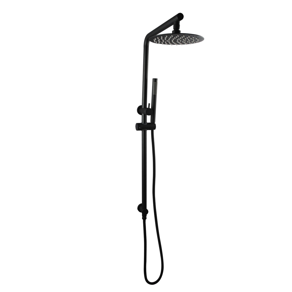 [40341] Round Black Shower Station(Right Angle) without Shower Head and Handheld Shower
