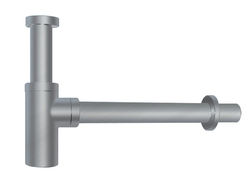 Round Brushed Nickel Bottle Trap 32mm