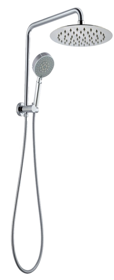 Round Chrome Shower Station without Shower Head and Handheld Shower(530mm Height)