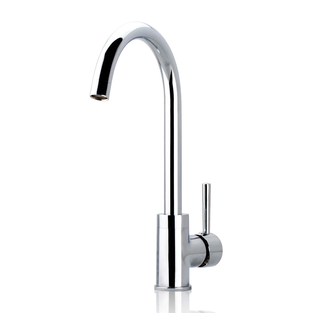 Round Chrome Standard Kitchen Sink Mixer Tap