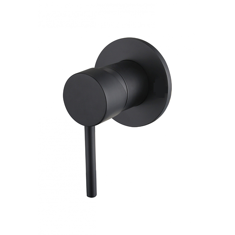 Round Matte Black Shower Mixer