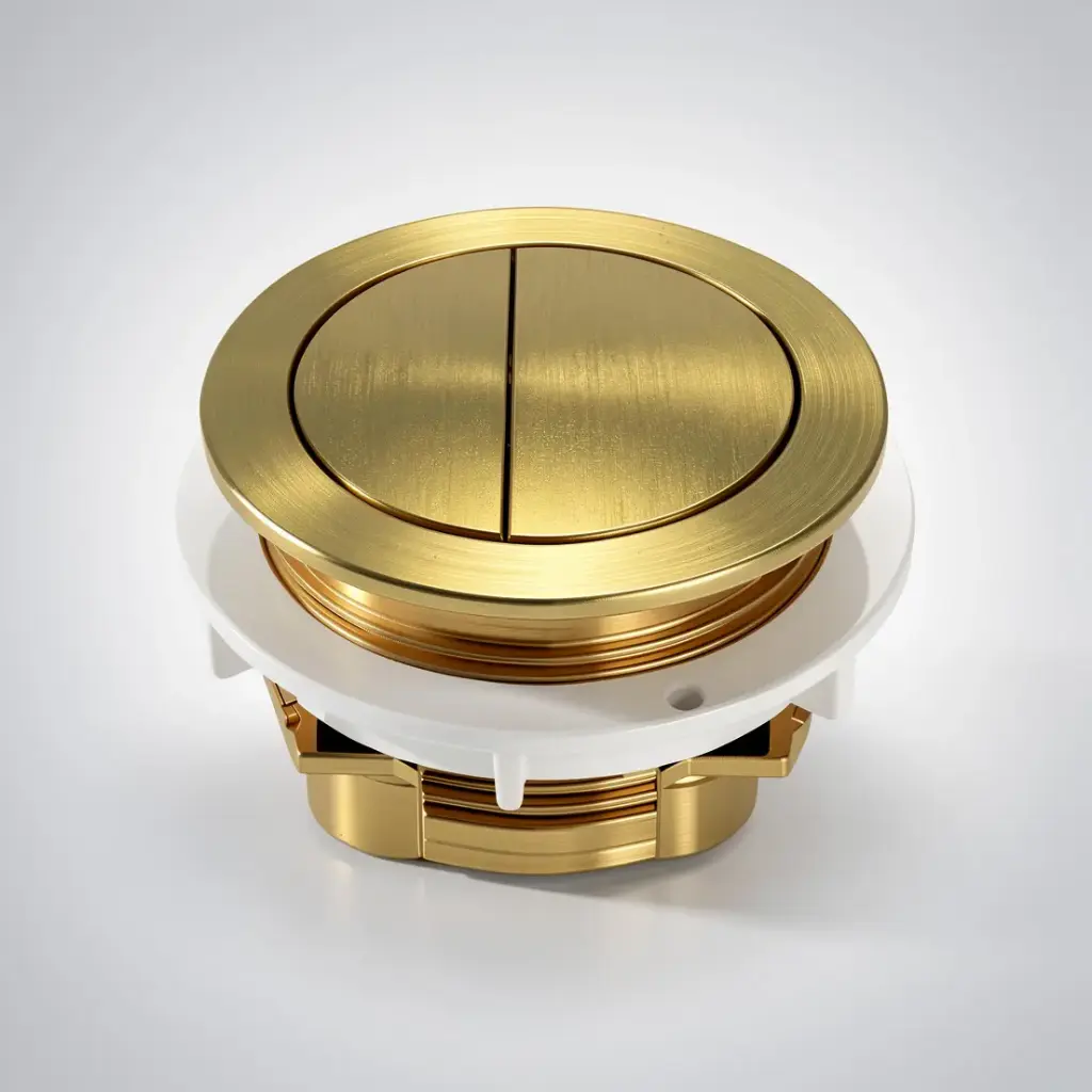 Round Press Button Brushed Gold for TPT-EDEN