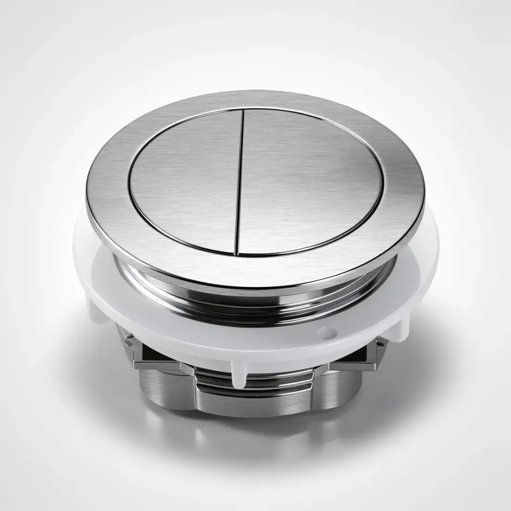 Round Press Button Brushed Nickel for TPT-EDEN