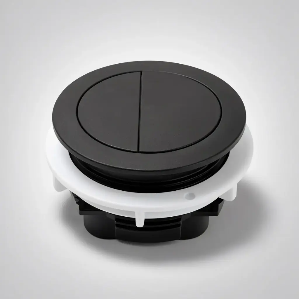 Round Press Button Matte Black for TPT-EDEN