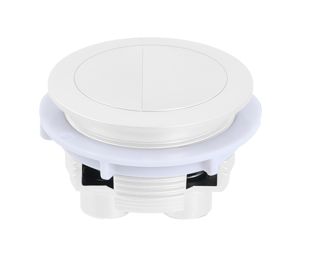 Round Press Button Matte White