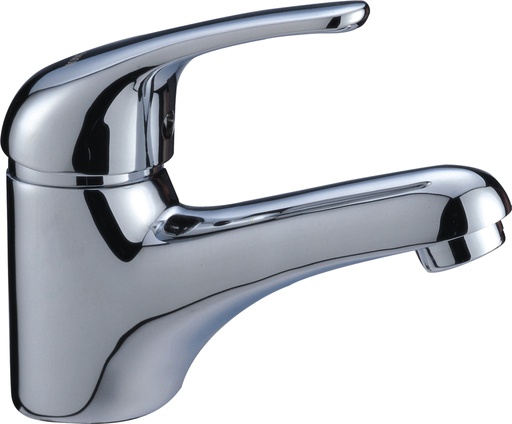 [43942] Ruby Slim Rectangle Handle Basin Mixer 35mm Chrome Lead Free