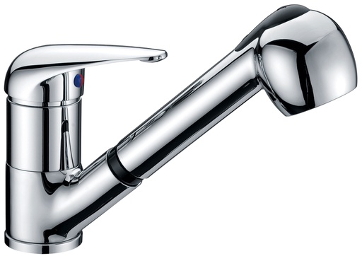 [43939] Ruby Slim Rectangle Handle Pull-Out Sink Mixer Chrome Lead Free