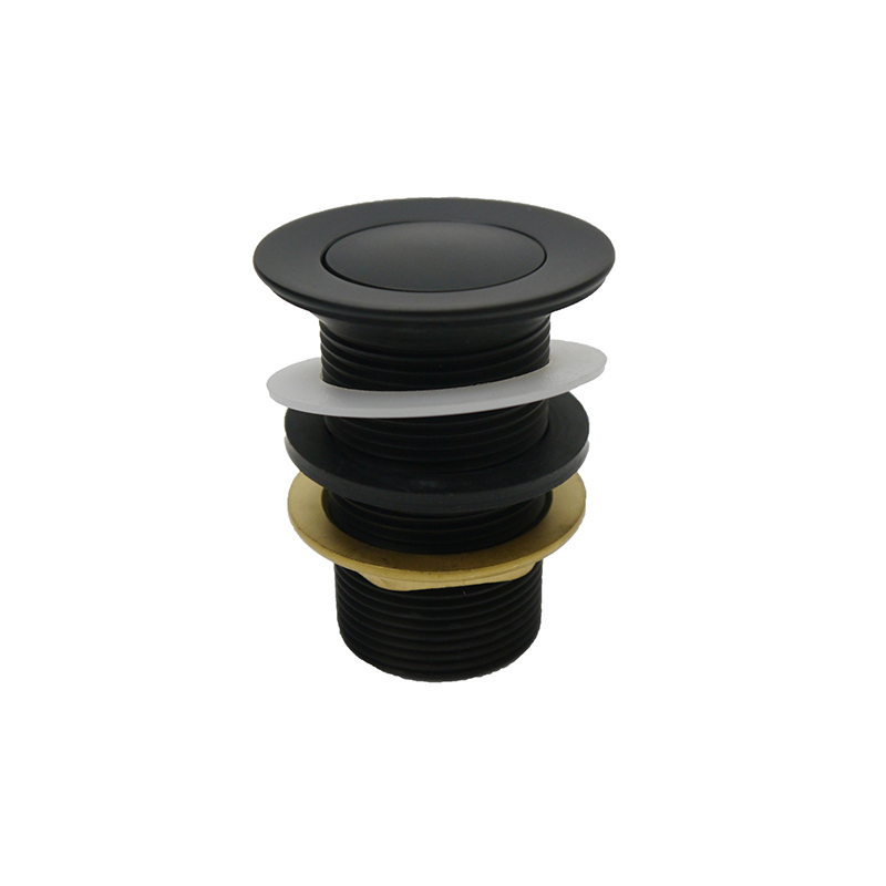 Run Matte Black 32mm Brass Pop-Up Waste No Overflow