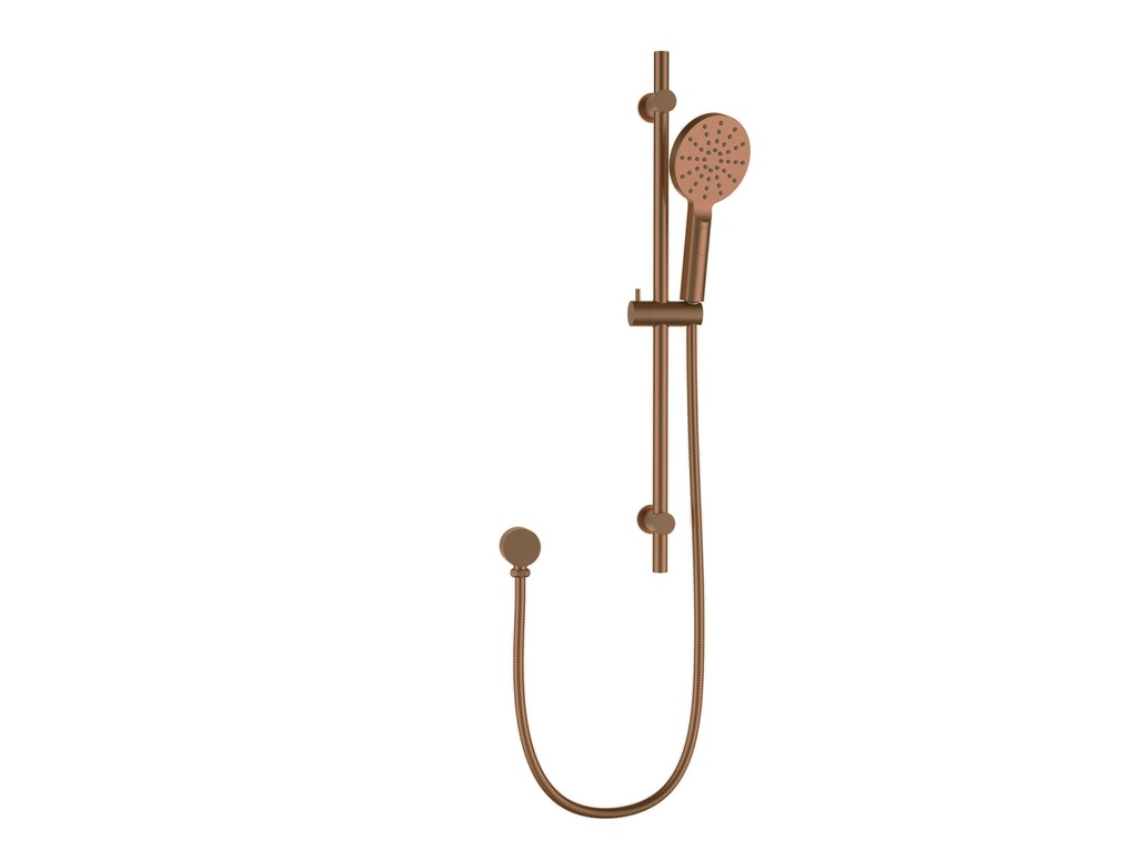 Rund Brass Brushed Bronze Sliding Rail With 3 Spray Function Hand Shower Head