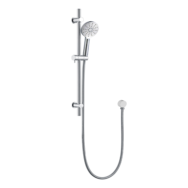 Rund Brass Chrome Sliding Rail With 3 Spray Function Hand Shower Head