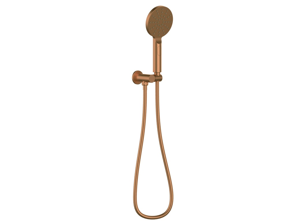 [55027] Rund Brushed Bronze 3 Spray Hand Shower On Bracket