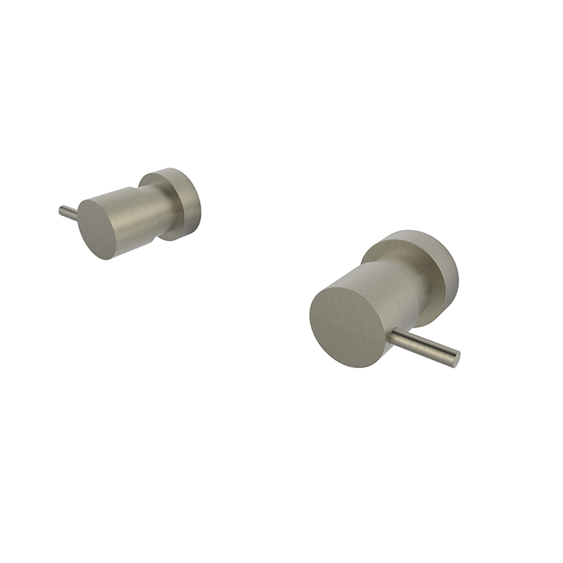 [55378] Rund Premium Dr Brass Wall Top Assembly-Quarter Turn Brushed Nickel