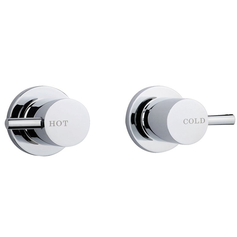 Rund Premium Dr Brass Wall Top Assembly-Quarter Turn Chrome