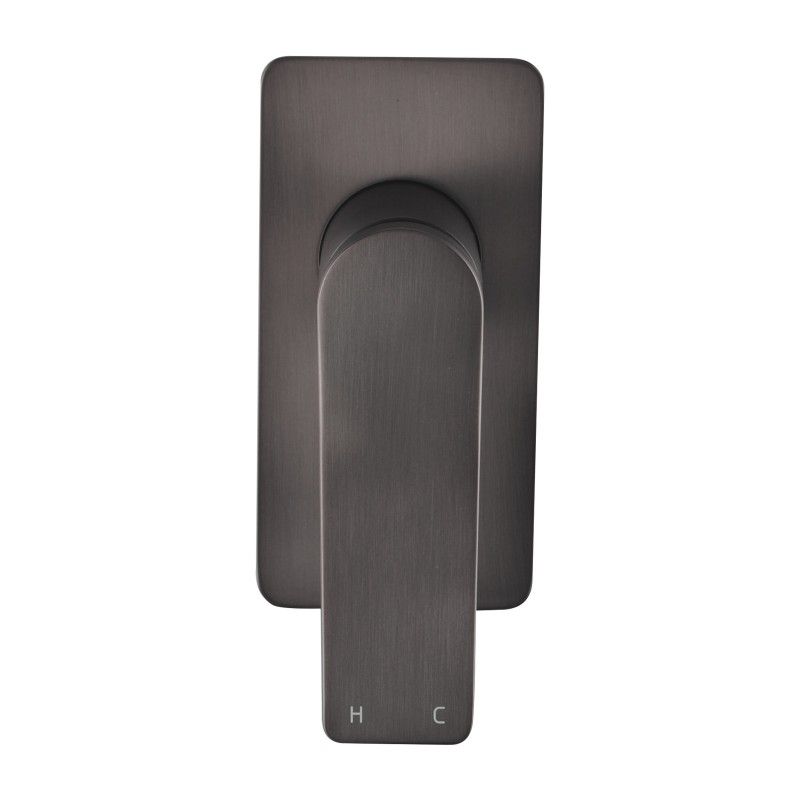 Rushy Square Brushed Gun Metal Grey Built-in Shower Mixer(Brass)