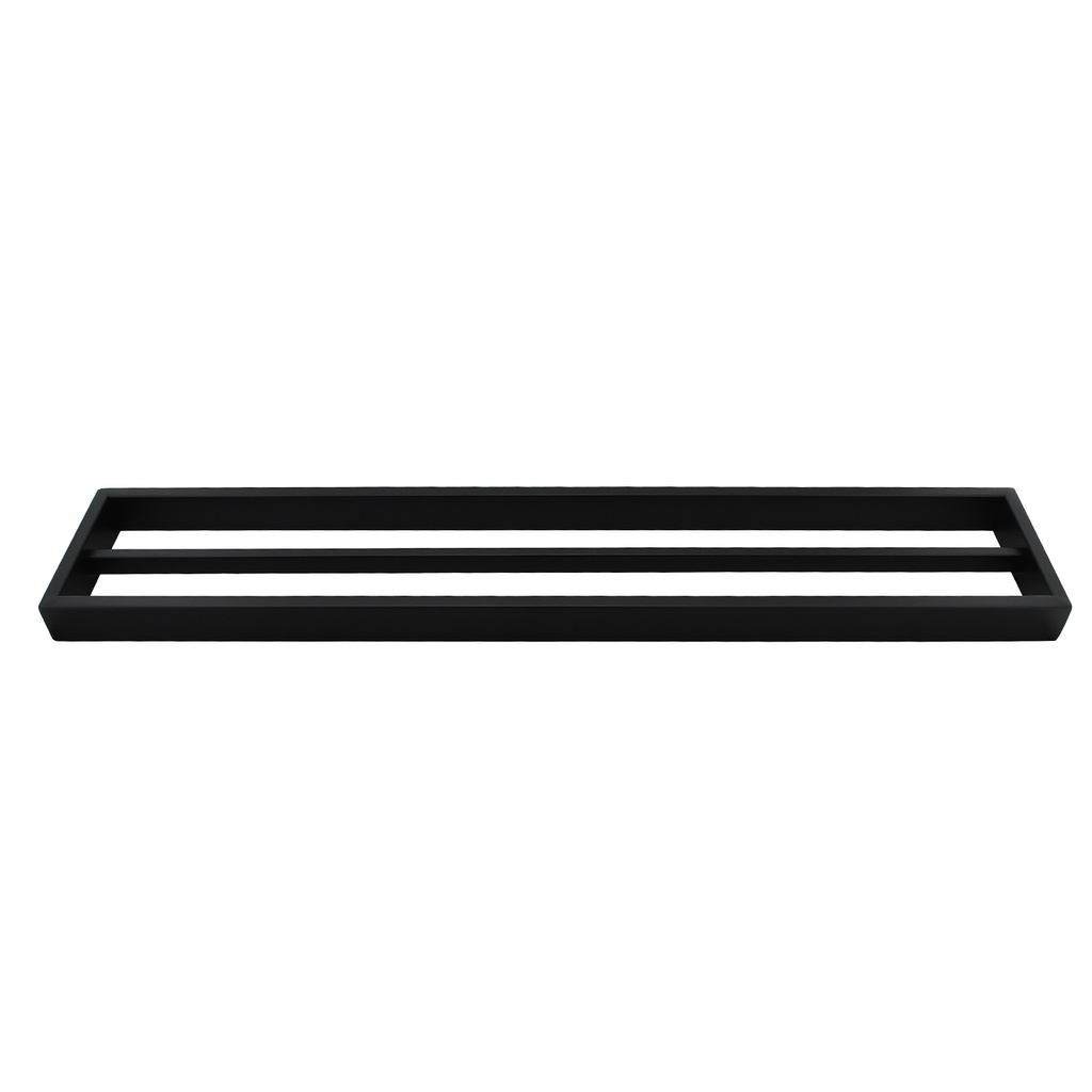 Sera Black Double Towel Rail 600mm