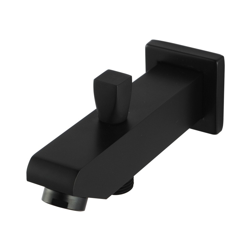Sera Matte Black Bathtub/Basin Wall Spout with Diverter