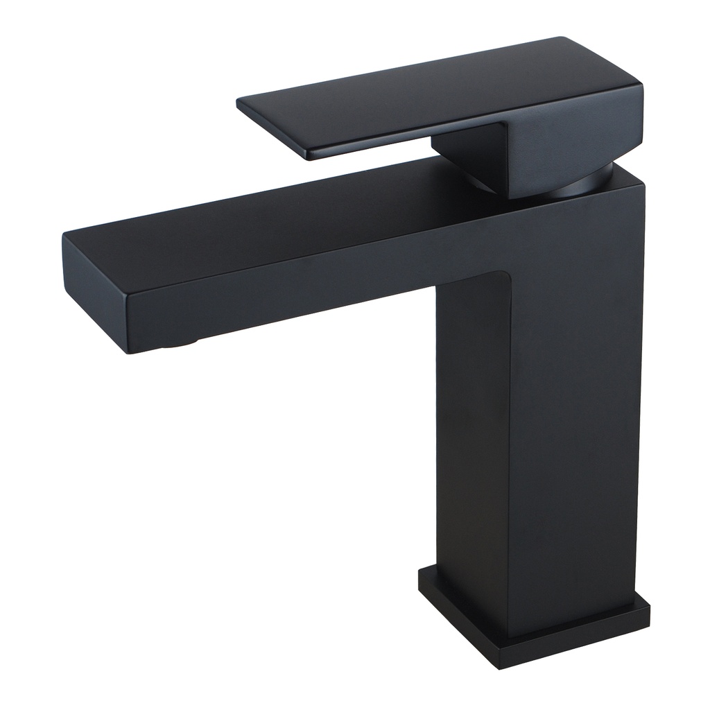 Sera Square Black Basin Mixer Tap
