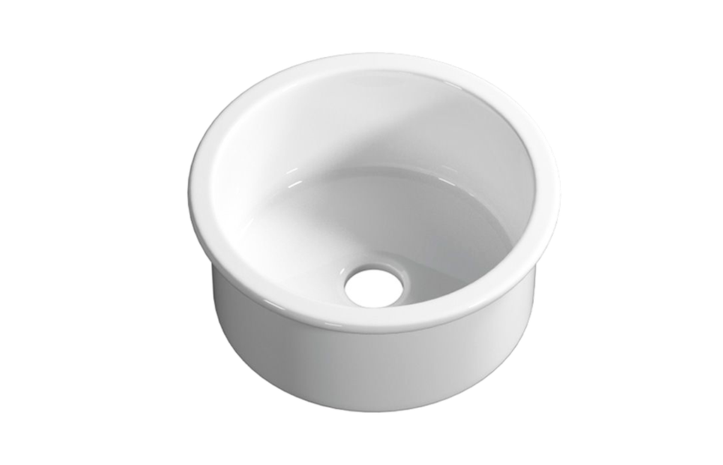 Size:460*460*232mm Gloss White Elba Fine Fireclay Bar Sink Grid And Waste Included