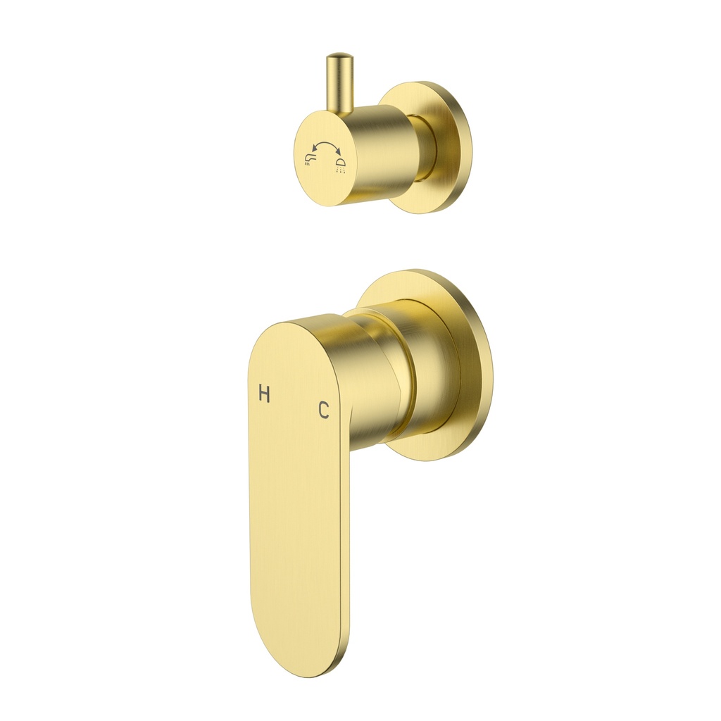 Sora SS Wall Diverter Mixer Trim Kits Brushed Gold