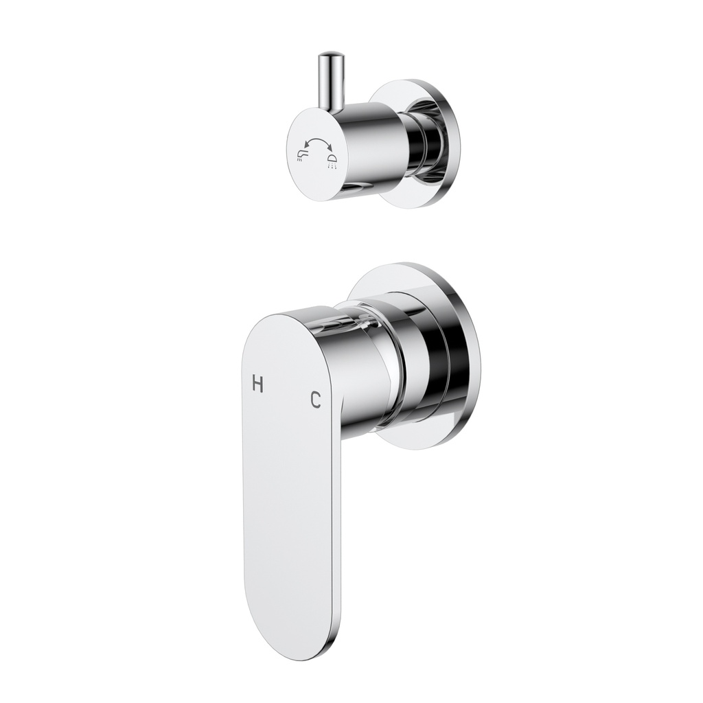 Sora SS Wall Diverter Mixer Trim Kits Chrome