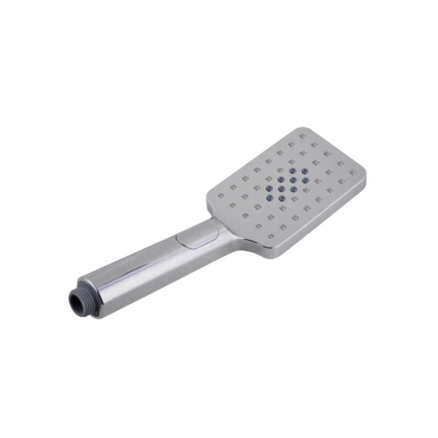 Square 3 Functions Brushed Nickel Rainfall Handheld Shower Head