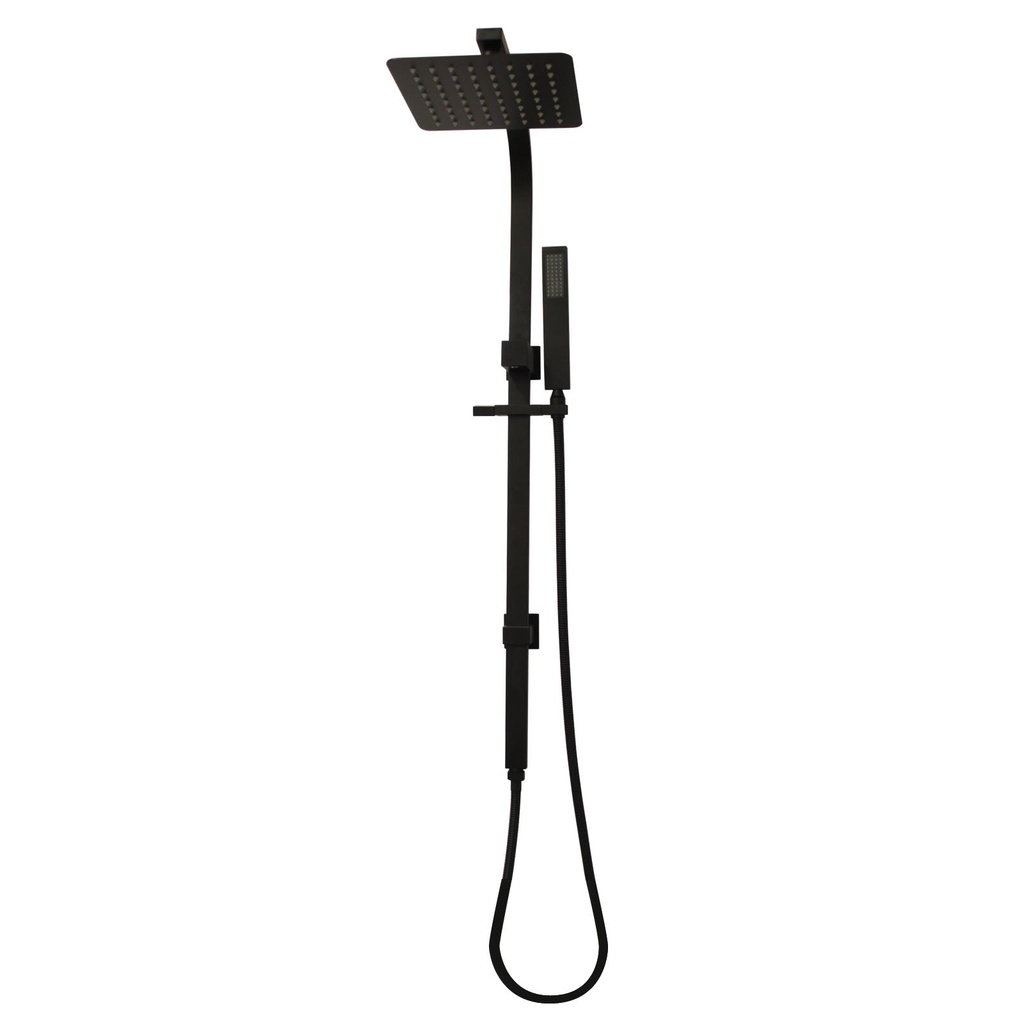 Square Black Shower Station without Shower Head and Handheld Shower
